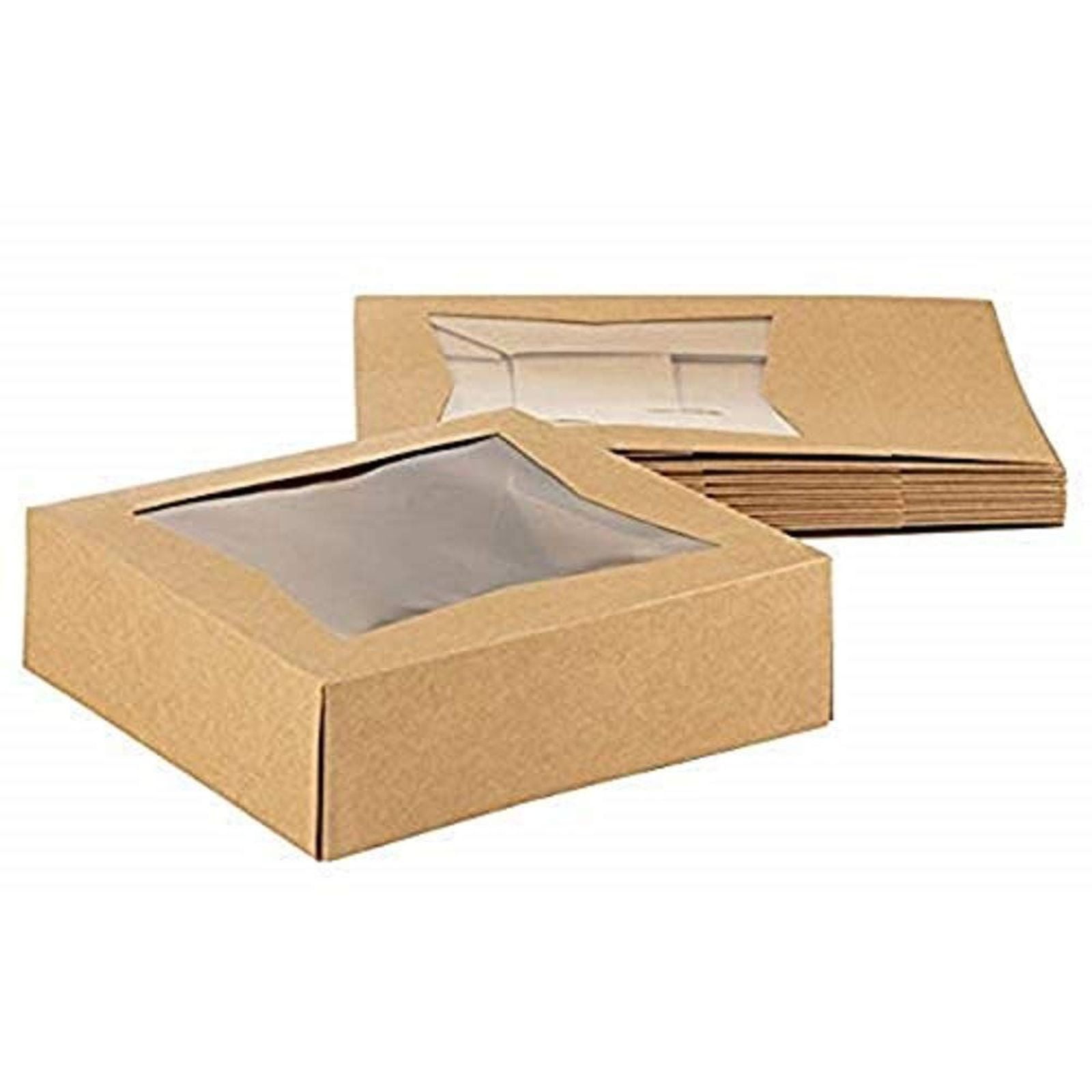 COOKIE BOX 10 KRAFT 8 x 8 INCH BOXES GIFT BOX CHOCOLATES BISCUITS