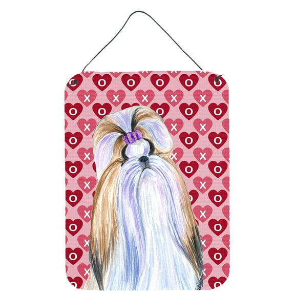 Carolines Treasures SS4465DS1216 Shih Tzu Hearts Love and Valentines Day Portrait Wall or Door Hanging Prints 12WX16H