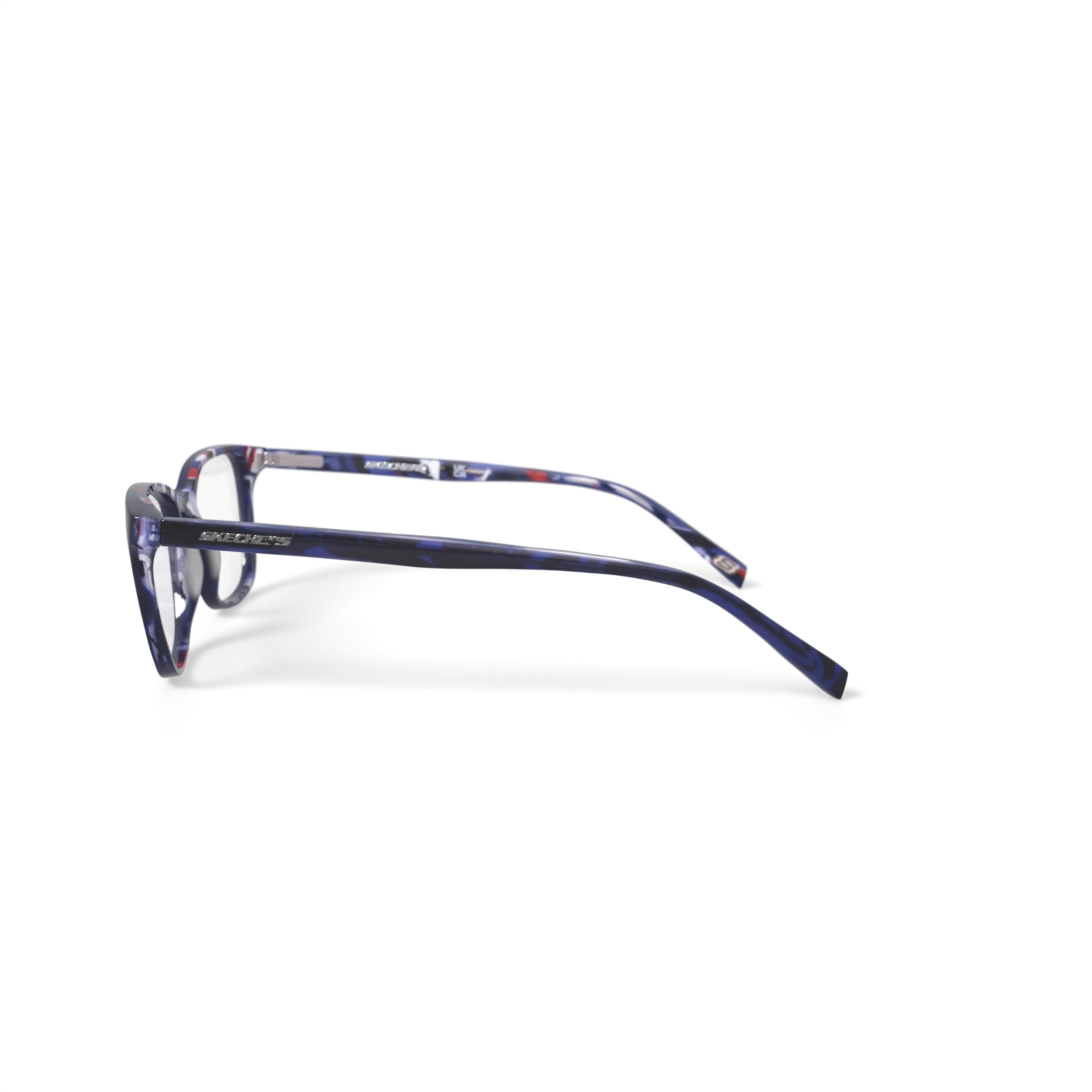 Skechers Men’s SE1188-1 Square Prescription Eyeglasses with Case, Shiny Blue