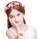 thumbnail image 5 of EeaseMX diademas y pulseras de flores para novia, dama de honor, niñas, guirnalda para el cabello, pulsera floral para boda, compromiso (rosa), 5 of 6