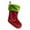Red and Light Green, variant on PMU Christmas Velvet Plush 1 Pc Red and White Stocking
