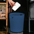 thumbnail image 6 of Kitchen Trash Can, Step-On Garbage Can with Lid, Tall Kitchen & Bathroom Trash Can, Small Office Waste Bin, Blue - Xuniizn, 6 of 8