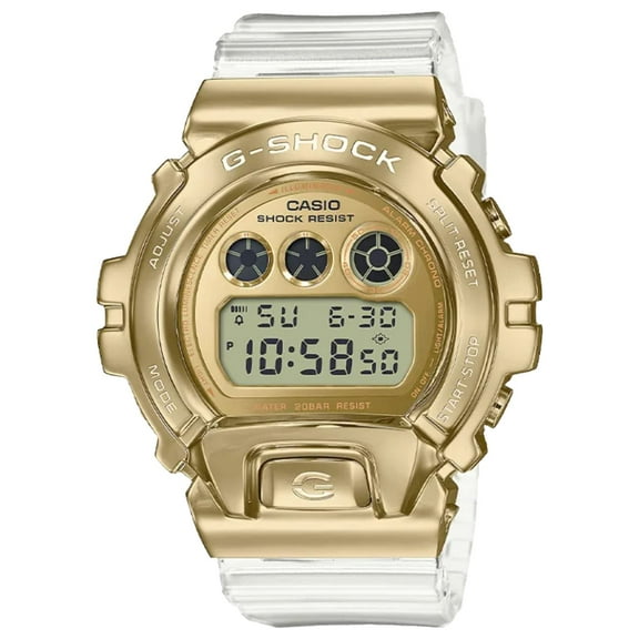 Casio G-Shock Metal Covered GOLD Clear Semi-Transparent Watch GM-6900SG-9, GM6900SG