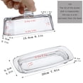 thumbnail image 2 of 8'' Art Glass Butter Dish with Lid,Classic Covered Butter Container For Countertop,Multi-Purpose Preserving Serving Dessert Tray Bowl,Dishwasher Safe, 2 of 7