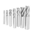 thumbnail image 4 of 7Pcs Set HSS CNC 4 Flutes Milling Cutter End Mill Router Bit Roughing Chipbreaker Tool M6 M8 M10 M12 M18 M20, End Mills, 4 of 8