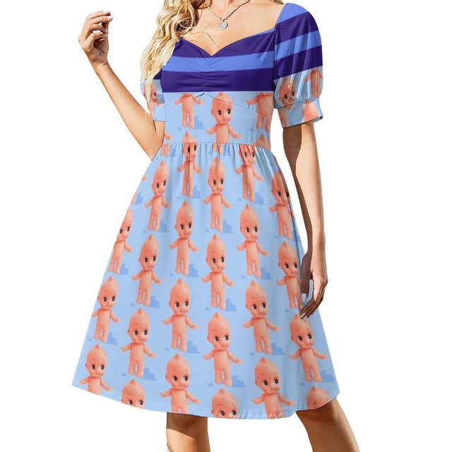 Kewtiepie Vestido de manga corta vestidos de verano para mujer 2025 Vestidos vestido de gala morado
