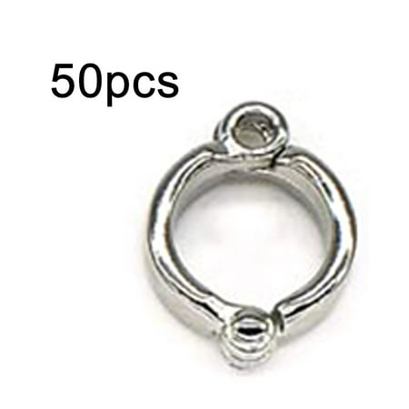 

TONKBEEY 50pcs Bird Leg Ring Metal Foot Clip Fly Training Accessories for Conure Parakeet