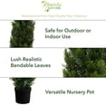 thumbnail image 5 of Nearly Natural 4' Cedar Tree Artificial Tree (Indoor/Outdoor), Green, 5 of 11