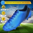 thumbnail image 3 of Vizari Ranger Firm Ground Soccer Cleats for Kids – Durable, Comfortable, and Lightweight Soccer Shoes for Toddlers, Little Kids, and Big Kids, Blue/Black, 12, 3 of 5
