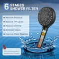 thumbnail image 5 of PALAS Filtered Shower Head with Handheld, High Pressure 10-Mode, Power Wash, Replaceable Filter Soften Hard Water Remove Chlorine, 60" Hose (Matte Black), 5 of 8
