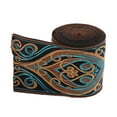 thumbnail image 4 of 5 Meters ming Brocade Jacquard Ribbon Craft Ribbon Blue Jacquard Border 10cm, 4 of 6