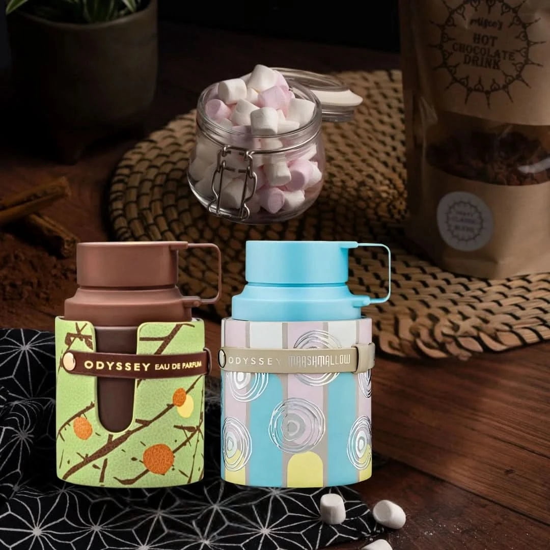 Odyssey Dubai Chocolat & Odyssey Marshmallow Eau de Parfum Sprays 100ml (3.4oz) by Armaf (Bundle)
