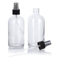 thumbnail image 2 of JUVITUS 8 oz Clear Glass Boston Round Bottle with Black Mist Spray (2 pack), 2 of 4