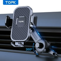 TOPK Car Phone Holder Mount for Car Vent [Upgraded Metal Clip] Hands Free Cradle in Vehicle Holder Fit for Cell Phone Automobile