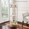 thumbnail image 6 of Plant Stand ' 3-Tier Vertical Shelf Indoor or Outdoor Folding Wrought Iron Home Garden Di, 6 of 8