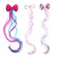 thumbnail image 2 of Assorted Color Clip On Hair Extensions for Kids with Bowknot Design Easy Use Ideal for Birthday and Cosplay 3pcs, 2 of 4