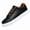 Black (Manual Lace Up), variant on Men's Casual Sneakers, Faux Leather Lace-Up Low Top Walking Shoes, Everyday Fashion Shoes