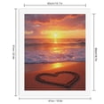 thumbnail image 2 of Paint By Numbers Kit for Adults Beginner - Heart Sunset Beach Waves Romance DIY Canvas Painting Kits for Adults, Frameless Paint By Number for Adults for Home Wall Decor 16x20 Inch, 2 of 7