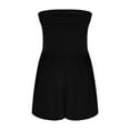 thumbnail image 5 of ZJXFGS Womens Date Night Rompers Dressy Rompers for Women Strapless Jumpsuits for Women Black Rompers for Women 2025 Black L, 5 of 6