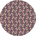 thumbnail image 1 of Ahgly Company Indoor Round Patterned Maroon Purple Novelty Area Rugs, 4' Round, 1 of 6