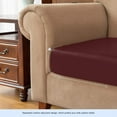 thumbnail image 6 of Subrtex Stretch PU Leather Sofa Seat Covers Couch Cushion Cover Waterproof Furniture Protector (Armchair, Wine), 6 of 6