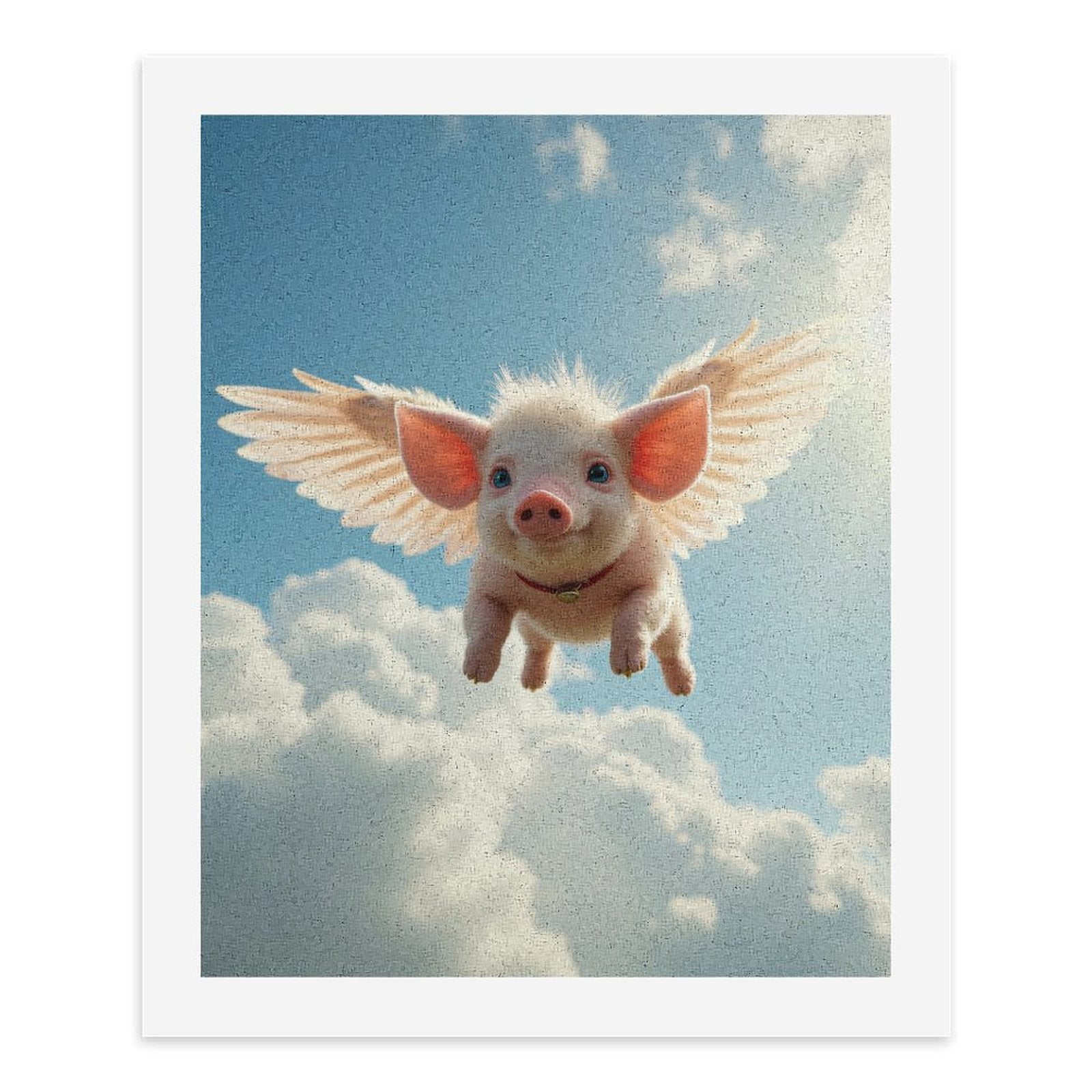 Paint By Numbers Kit for Adults Beginner - DIY Flying Piglet Sky Adventure Canvas Painting Kits for Adults, Frameless Paint By Number for Adults for Home Wall Decor 16x20 Inch