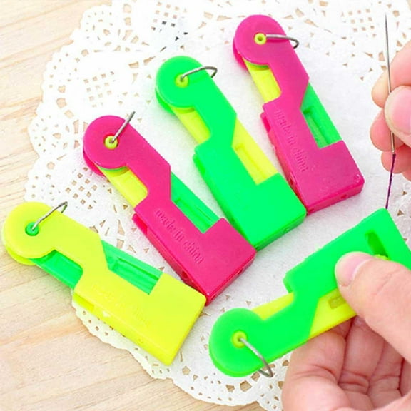 5Pcs Automatic Threader Easy Sewing Needle Device for Elderly Housewife Use Thread Guide Tool