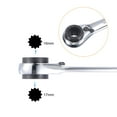 thumbnail image 3 of Uxcell 4 in 1 Reversible Ratcheting Wrench, 16-17-18-19mm 12 Point Double Box End, 72 Teeth, Metric, CR-V, 3 of 5