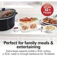 thumbnail image 2 of Slow Cooker, Extra Large 10 Quart, Stay or Go Portable With Lid Lock, Dishwasher Safe Crock, Black (33195), 2 of 8