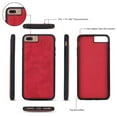 thumbnail image 4 of iPhone 8 Plus Wallet Detachable Case, iPhone 7 Plus Case, Dteck [wrist band & metal buckle] [14 Card Slots] Zipper Purse Phone Case Folio Flip Weave PU Leather Removable Magnetic Back Cover, Red, 4 of 8