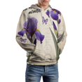 thumbnail image 5 of Purple Iris Butterflies Love-1 Men's Women New Sweatshirt Hoodie Men's Plus Size Sweatshirt Hooded Sweatshirt 3d Printed Street Men's Cloth, 5 of 6