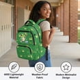 thumbnail image 3 of Yspwyqan Green Frog Banjo Kids Backpack Set 4Pcs with Lunch Box Pencil Case Water Bottle Bag, 17 Inch Multi-Pocket Lightweight Bags Fits 15.6 Laptop for Elementary Middle School, 3 of 7