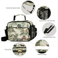 thumbnail image 3 of FORMRS Student Insulated Lunch Bag with Shoulder Strap Reusable Cooler Box for School, Green Mountain Pattern, 3 of 9
