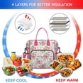thumbnail image 4 of Pioneer Flower Floral Print Pattern Womens Lunch Box for Work,Insulated Large Lunch Bag for Tween and Teen,Loncheras Para Mujer,Leakproof Adult Lunch Bag for Work,Beach,Travel,Picnic,Camping, 4 of 7