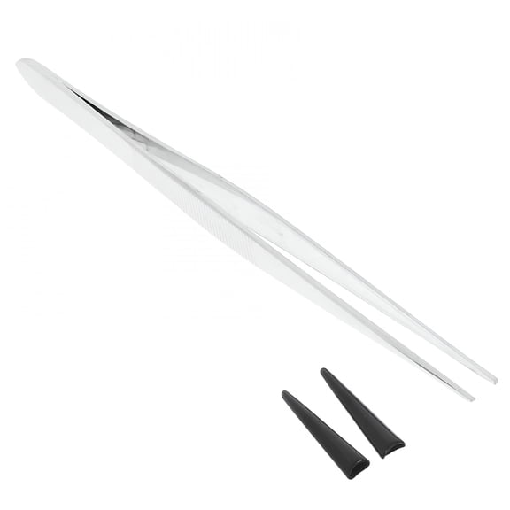 EXLEAF Large Tweezers Crafting Tweezers Tool 11.50X0.90X0.40CM Silver
