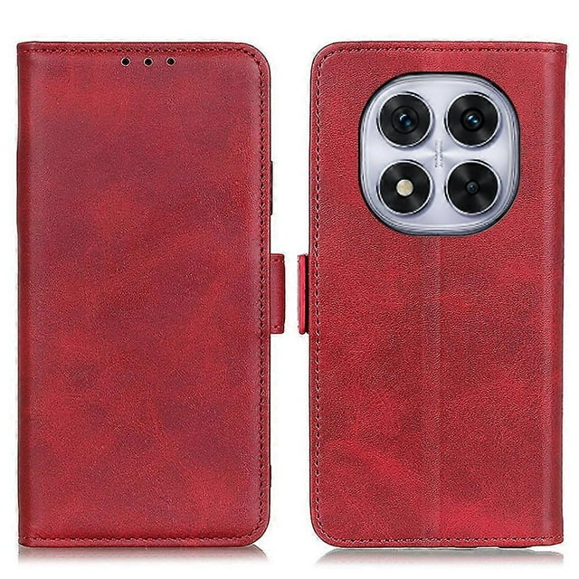 For Xiaomi Redmi Note 14 Pro 4G Case Stand Cowhide Texture PU Leather Phone Cover - Black