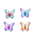 thumbnail image 2 of Metal Butterfly Wall Decor - 4 Pcs Butterfly Wall Art 3D Sculpture Pendant Multicolored Butterfly Hanging Ornament for Patio Garden Outdoor Fence Decoration Women Birthday Wedding Housewarming Gift, 2 of 6