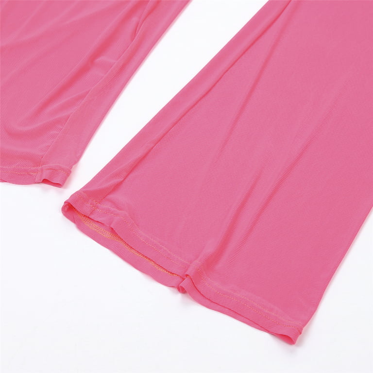 Sexy Women See-through Mesh Ruffle Bottoms Pants Bikini Cover Up Plus Size  Loose Long Trousers Beachwear Swimwear Swimsuit