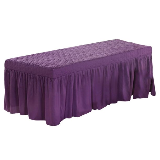 SPA Massage Bed Skirt Beauty Table Valance Sheet with Hole 185x70cm Dark Walmart.ca