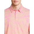 thumbnail image 5 of Birdie Bound Men's and Big Men's Ombre Leaf Print Golf Polo Shirt, Sizes S-3XL, 5 of 6