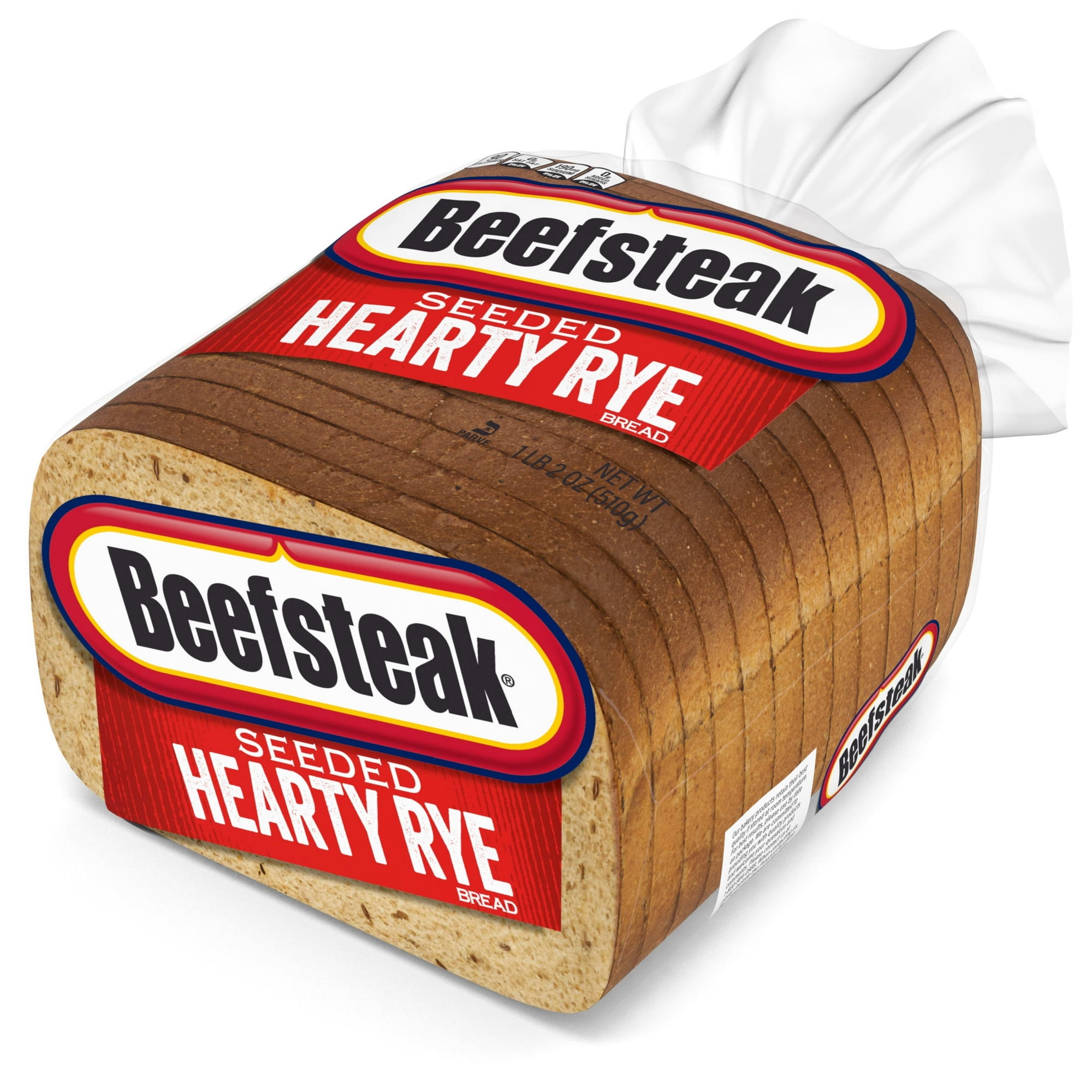 Beefsteak Seeded Hearty Rye Bread, 18 oz, Rye Bread, Bag