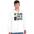 thumbnail image 5 of My Blood Type Coffee Caffeine Addict Zip Hoodie Sweatshirt Women Brisco Brands S, 5 of 6