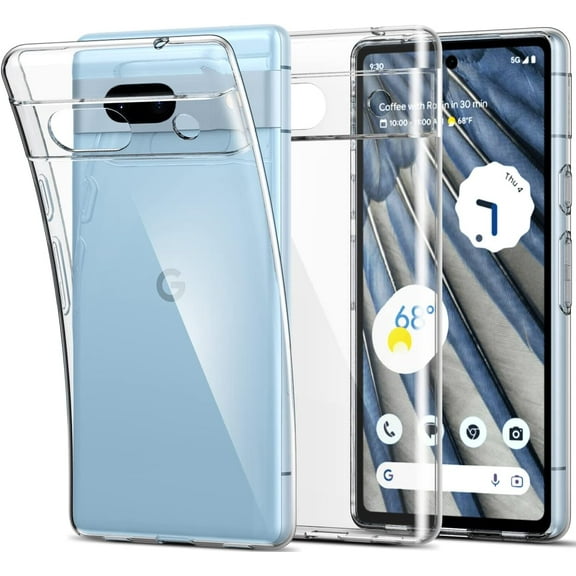 Crystal Clear for Google Pixel 7a Case, Pixel 7a Case Clear, Ultra [Slim Thin] Flexible TPU Scratch Resistant Gel Rubber Soft Silicone Protective Phone Case Cover for Google Pixel 7a (Clear)