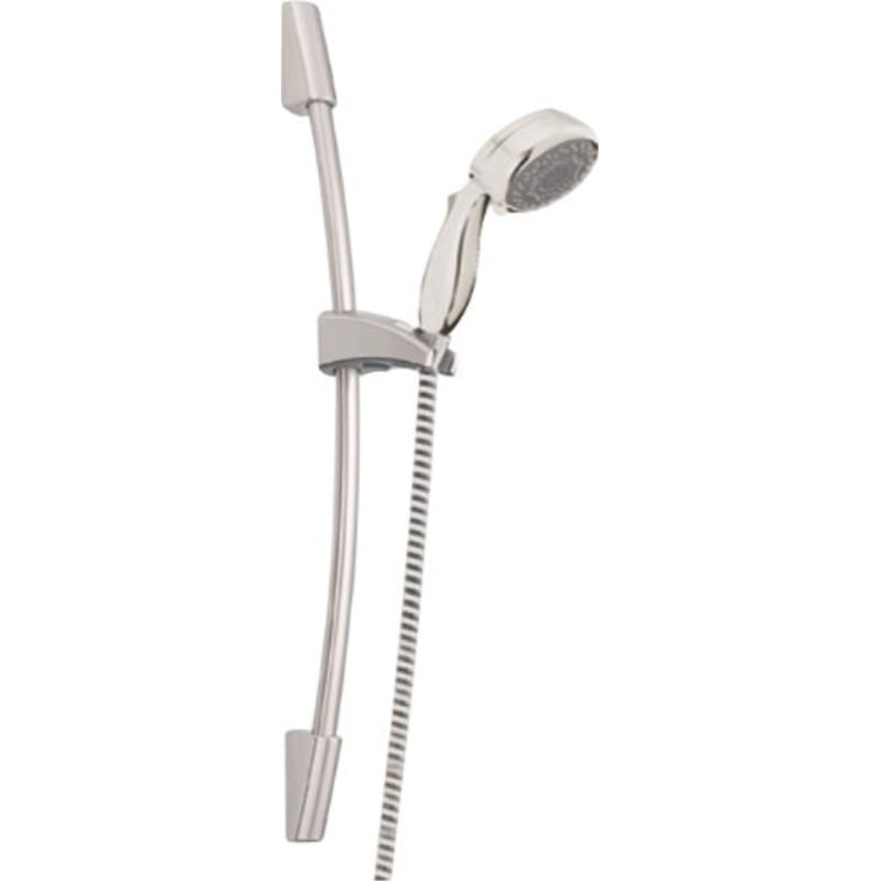 delta 75802sn adjustable height hand held shower head with 28 inch