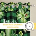 thumbnail image 6 of St. Patrick's Day Kitchen Curtains Window Panels, Shamrocks Green Boots Bools Farm Plaid Insulated Window Treatment Curtain, Grommet Curtains for Bedroom/Living Room/Bathroom, 2 Piece 52"Wx45"L, 6 of 8