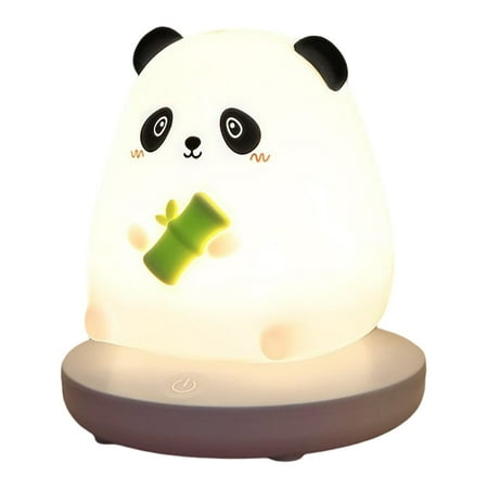 

YMH 1 Set Night Light Glare-free Rechargeable Adorable Appearance Adjustable Brightness Desktop Cartoon Animal LED Lamp Baby Gifts for Home