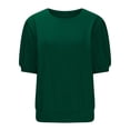 thumbnail image 7 of Generic Women's Puff Short Sleeve Sweater 2025 Spring Summer Tops Trendy Business Casual Outfits Work Blouses Clothes, 7 of 7
