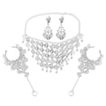thumbnail image 1 of SGACAI Conjunto de collar, pulsera y pendientes de tres piezas para mujer W1B7, 1 of 7