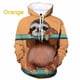 thumbnail image 5 of Sudadera con capucha con estampado 3D de animales perezosos para hombre, sudadera informal de gran tamaño, sudadera con capucha de manga larga para hombre y mujer, ropa de calle, 5 of 5