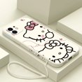 thumbnail image 1 of Cute Hello Kitty Phone Case For iPhone 15 14 13 12 11 Pro Max Mini X XR XSMAX SE 8 7 6S Plus Soft Liquid Silicone Cover RJ, 1 of 6